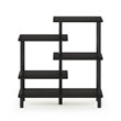 Furinno TURN-N-TUBE Engineered Wood 5-Tier Accent Display Rack in Espresso/Black