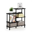 Furinno TURN-N-TUBE Engineered Wood 5-Tier Accent Display Rack in Espresso/Black