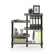 Furinno TURN-N-TUBE Engineered Wood 5-Tier Accent Display Rack in Oak Gray