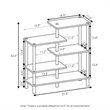 Furinno TURN-N-TUBE Engineered Wood 5-Tier Accent Display Rack in Oak Gray
