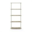 Furinno TURN-S-TUBE Engineered Wood 5-Tier Shelf Display Rack in Sonoma Oak