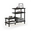 Furinno TURN-N-TUBE Engineered Wood 3-Tier Side Display Rack in Espresso/Black