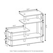 Furinno TURN-N-TUBE Engineered Wood 3-Tier Side Display Rack in Espresso/Black