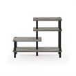 Furinno TURN-N-TUBE Engineered Wood 3-Tier Side Display Rack in Oak Gray/Black