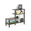 Furinno TURN-N-TUBE Engineered Wood 3-Tier Side Display Rack in Oak Gray/Black