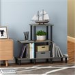 Furinno TURN-N-TUBE Engineered Wood 3-Tier Design Display Rack in Oak Gray