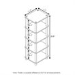 Furinno TURN-N-TUBE Engineered Wood 4-Bins System Rack in Columbia Walnut/Black