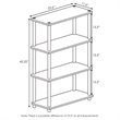 Furinno TURN-N-TUBE Engineered Wood 4-Tier Shelf Display Rack in Light Blue
