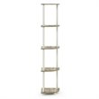 Furinno TURN-N-TUBE Engineered Wood 5-Tier Corner Display Rack in Sonoma Oak