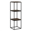 Furinno MORETTI Engineered Wood 1-Tier Stackable Shelf in Columbia Walnut