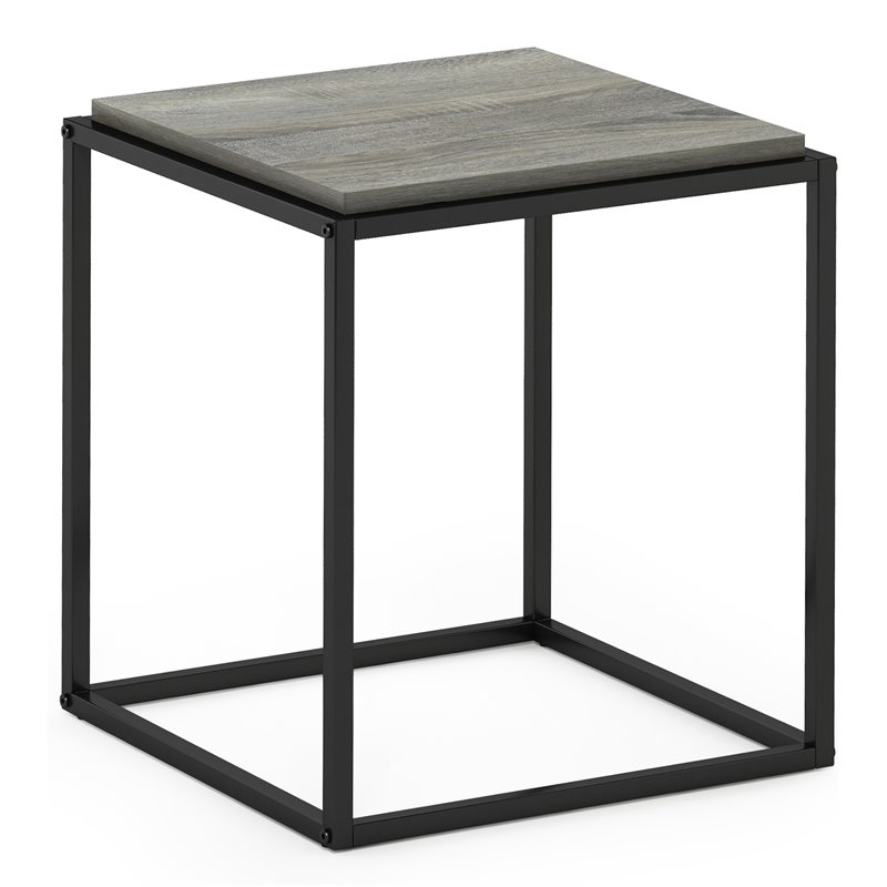 Furinno MORETTI Engineered Wood 1-Tier Stackable Shelf in French Oak Gray