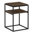 Furinno MORETTI Engineered Wood 2-Tier Stackable Shelf in Columbia Walnut