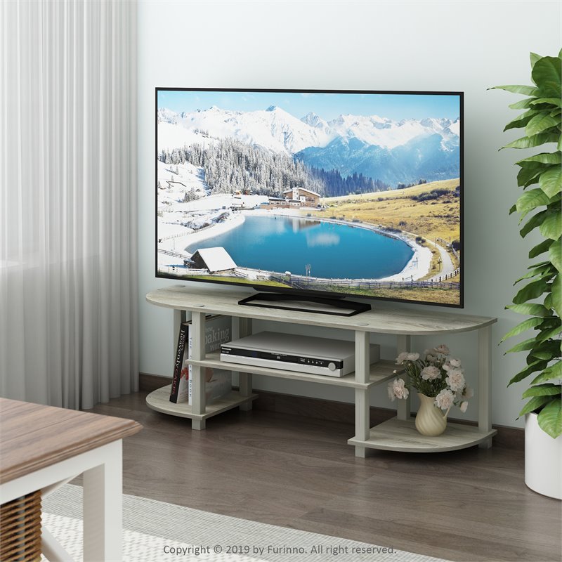 Furinno TURN-S-TUBE Wood TV Entertainment Center for TV up to 55