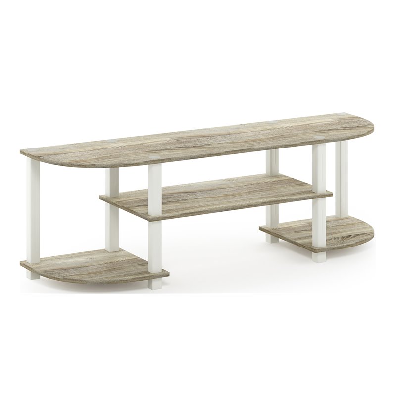 Furinno TURN-S-TUBE Wood TV Entertainment Center for TV up to 55