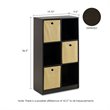 Furinno ECON Wood Storage Organizer Bookcase with Bins in Espresso/Light Brown