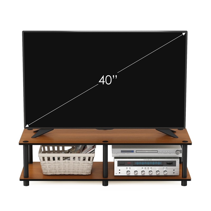 Furinno JUST Wood No Tools Wide TV Stand for TV up to 46