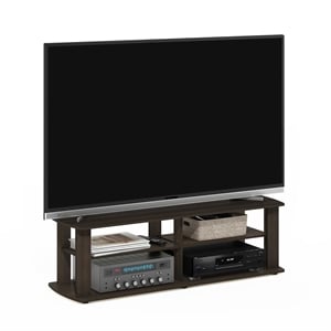 Furinno Nelly Wood Entertainment Center TV Stand for TV up to 50&quot in Dark Brown