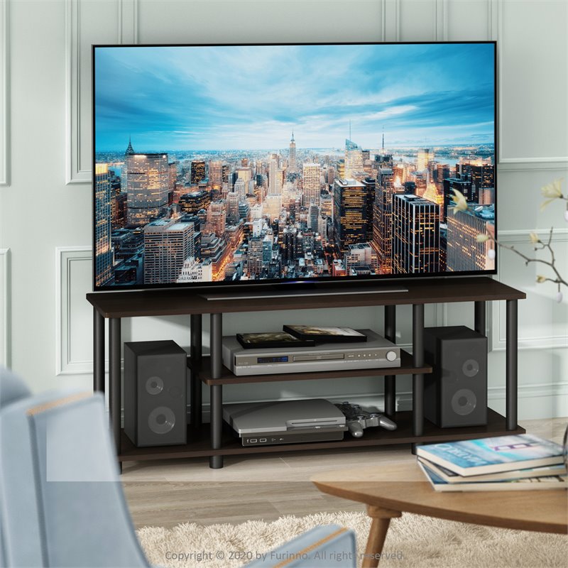 Furinno TURN-N-TUBE Wood Entertainment TV Stand for TV up to 50