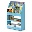 Furinno Lova Engineered Wood Magazine/Bookshelf with Storage in Light Blue