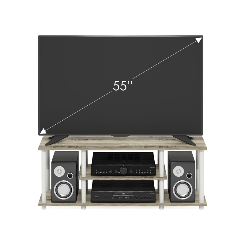 Furinno TURN-N-TUBE Wood Entertainment TV Stand for TV up to 50