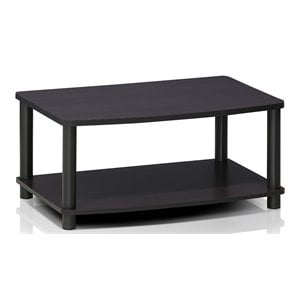 Furinno TURN-N-TUBE Wood Elevated TV Stand for TV up to 25&quot in Walnut