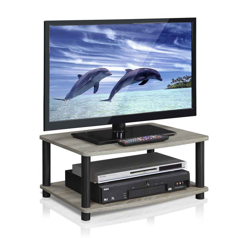 Furinno TURN-N-TUBE Wood Elevated TV Stand for TV up to 25