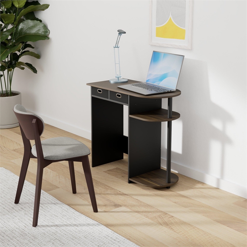 Furinno Go Green Wood Home Laptop Notebook Computer Desk in Walnut/Black