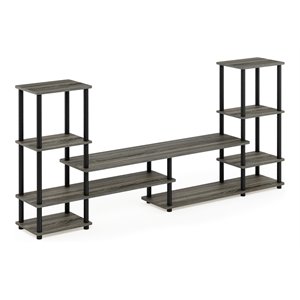 Furinno TURN-N-TUBE Wood Grand Entertainment Center for TV up to 50&quot in Oak Gray