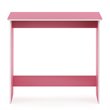Furinno Contemporary Engineered Wood SIMPLISTIC Study Table in Pink/White