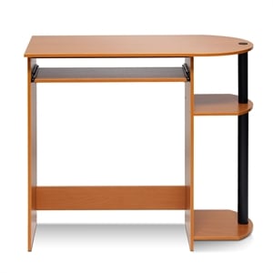 Furinno Engineered Wood SIMPLISTIC Computer Desk in Light Cherry/Black