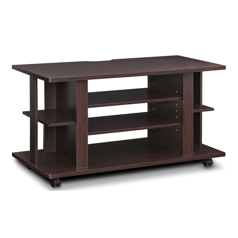 Furinno INDO Wood 4-Tier Tatami TV Stand for TV up to 44