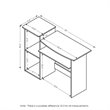 Furinno ECON Wood Multipurpose Computer Writing Desk in Light Cherry/Black
