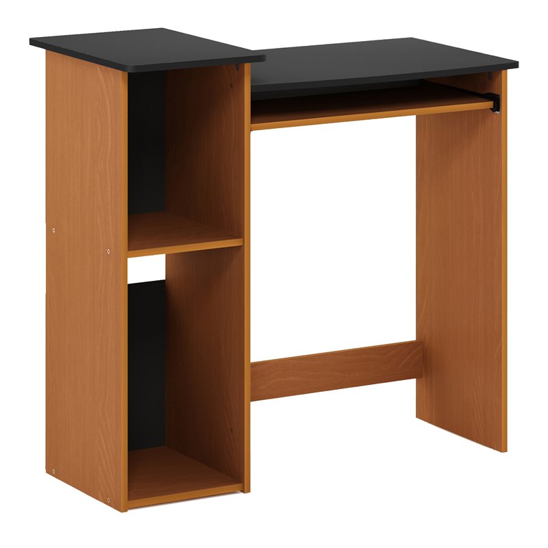 Furinno ECON Wood Multipurpose Computer Writing Desk in Light Cherry/Black