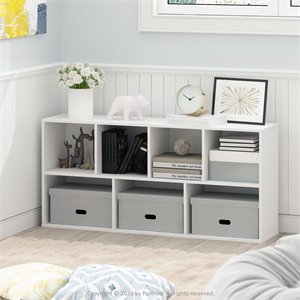 Furinno LUDER Engineered Wood 7-Cube Reversible Open Shelf in White