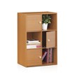 Furinno PASIR Engineered Wood 3-Tier Shelf with Round Handle in Light Cherry
