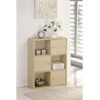 Furinno PASIR Wood 3-Tier Shelf with Round Handle in Steam Beech/Natural