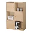 Furinno PASIR Wood 3-Tier Shelf with Round Handle in Steam Beech/Natural