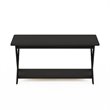Furinno Modern Engineered Wood SIMPLISTIC Criss-Crossed Coffee Table in Espresso