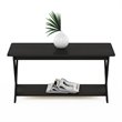 Furinno Modern Engineered Wood SIMPLISTIC Criss-Crossed Coffee Table in Espresso