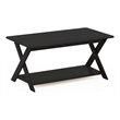 Furinno Modern Engineered Wood SIMPLISTIC Criss-Crossed Coffee Table in Espresso