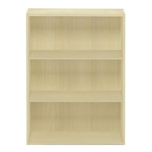 Furinno PASIR Engineered Wood 3-Tier Open Shelf in Steam Beech/Natural