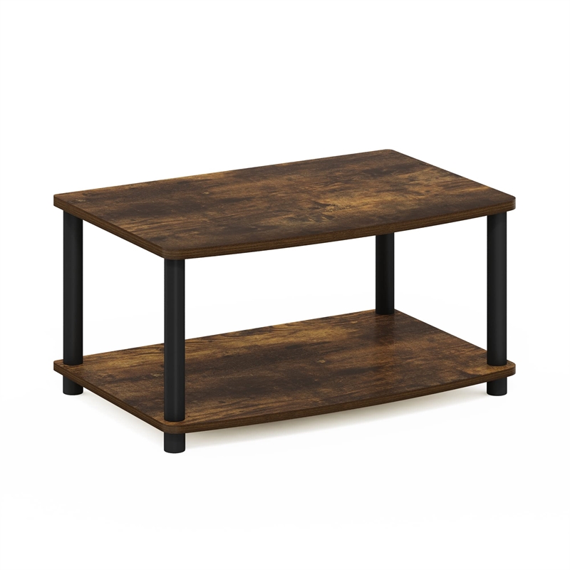 Furinno Contemporary Engineered Wood BASIC Coffee Table with Bin Drawer in Black