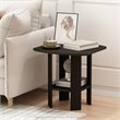 Furinno Contemporary Engineered Wood Simple Design End Table in Espresso