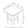 Furinno Contemporary Engineered Wood Simple Design End Table in Espresso