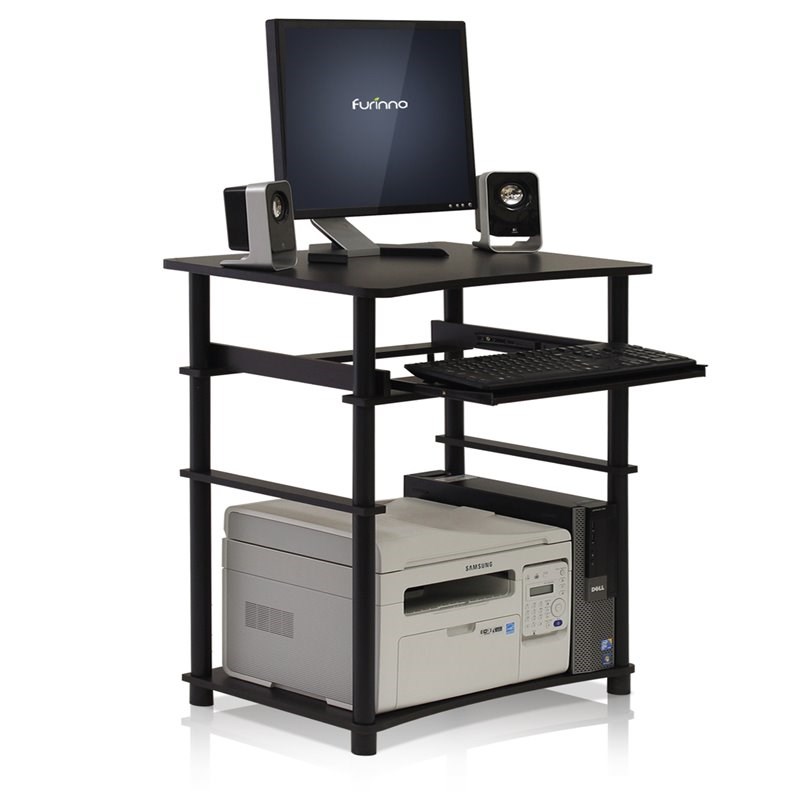 Furinno Engineered Wood Home Laptop Notebook Computer Desk in Espresso/Black