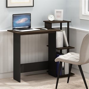 Furinno Efficient Wood Home Laptop Notebook Computer Desk in Walnut/Brown