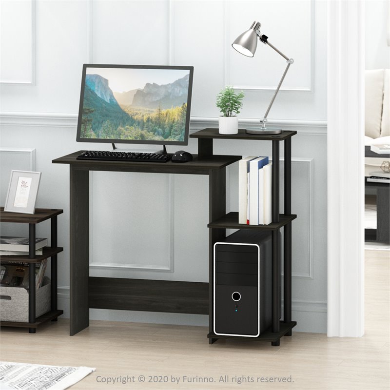 Furinno Efficient Wood Home Laptop Notebook Computer Desk in Espresso/Black