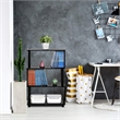 Furinno Flexi Contemporary Engineered Wood 4-Tier Rack in Espresso
