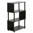 Furinno Flexi Contemporary Engineered Wood 4-Tier Rack in Espresso