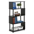 Furinno Flexi Contemporary Engineered Wood 5-Tier Rack in Espresso